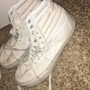 High top white vans